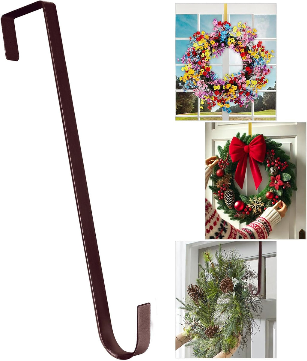 Metal 12" Over-the-Door Hooks Wreath Hanger