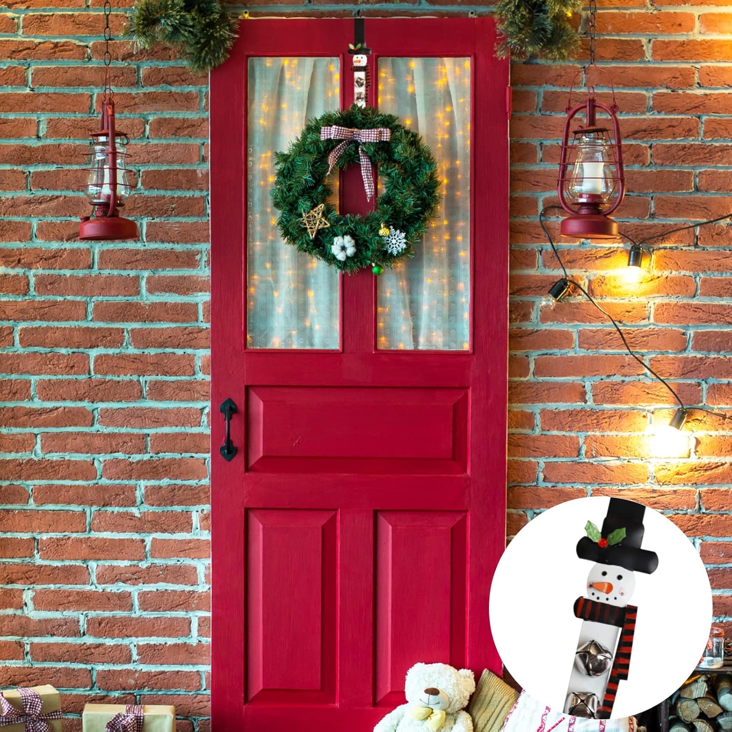 2 Pack Metal Wreath Hangers for Front Door, Pumpkin&Maple Leaves Fall Wreath Door Hanger Over The Door Single Wreath Hanger, Halloween Wreath Hanger Ornament Fall Decoration Wreath Hangers(burgundy)
